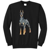 Watercolor Portrait Doberman Pinscher For Dog Owners Sweatshirt