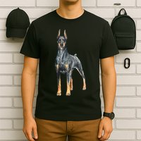 Watercolor Portrait Doberman Pinscher For Dog Owners T-Shirt