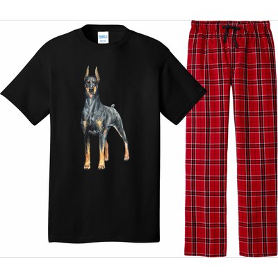 Watercolor Portrait Doberman Pinscher For Dog Owners Pajama Set