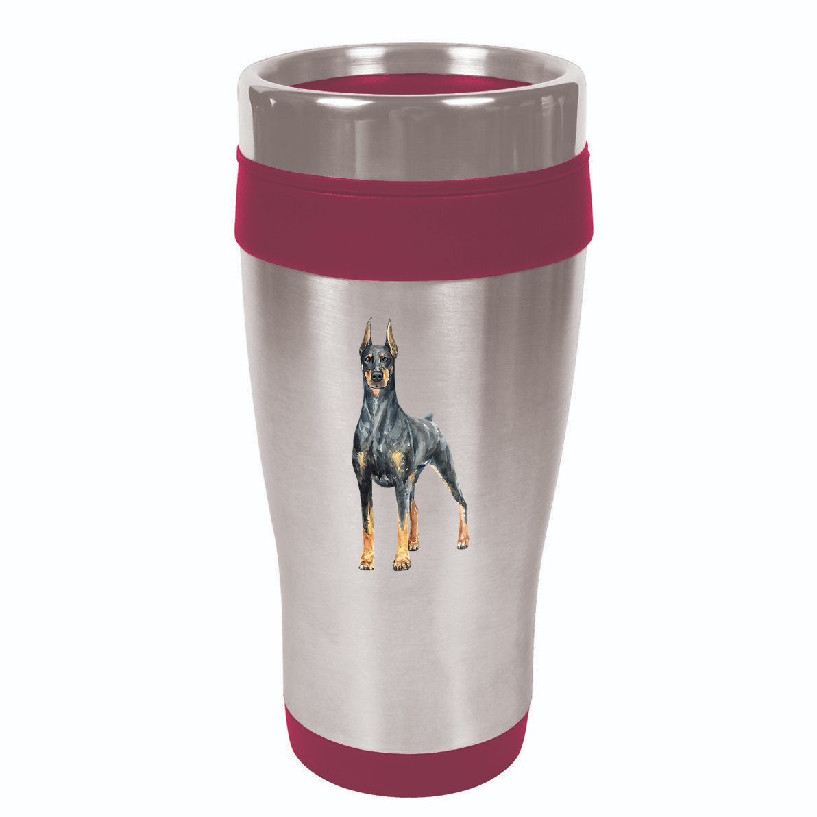 Watercolor Portrait Doberman Pinscher For Dog Owners Kids Hoodie