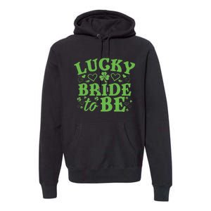 WoSt. Patrick's Day Green Shamrock Heart Wedding Gift Premium Hoodie