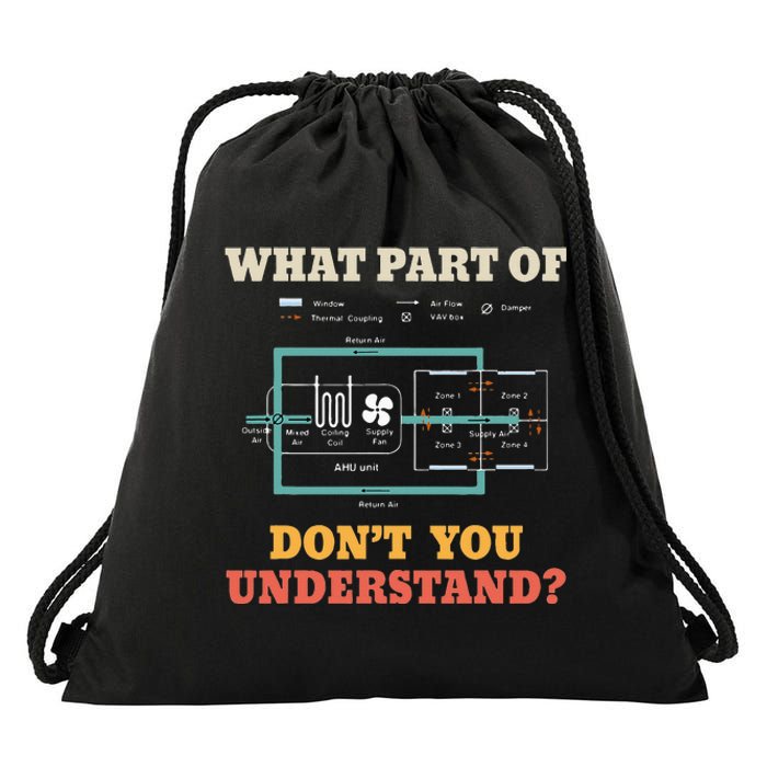 What Part Dont You Understand Funny HVAC Installer Drawstring Bag