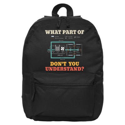 What Part Dont You Understand Funny HVAC Installer 16 in Basic Backpack