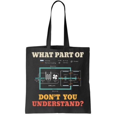 What Part Dont You Understand Funny HVAC Installer Tote Bag