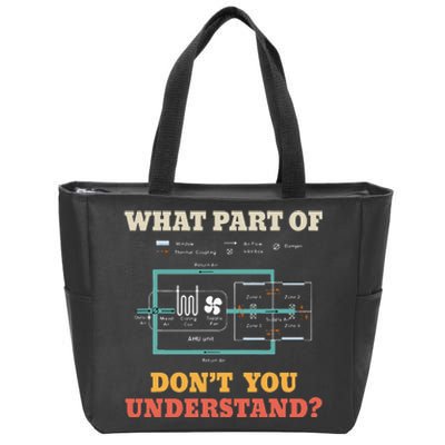 What Part Dont You Understand Funny HVAC Installer Zip Tote Bag