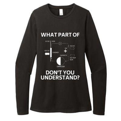 What Part Dont You Understand Funny HVAC Tech Technician Womens CVC Long Sleeve Shirt