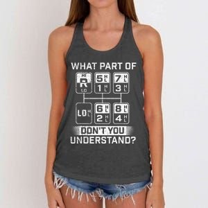 What Part DonT You Understand Trucker Semi Truck Driver Women's Knotted Racerback Tank