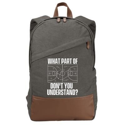 What Part Don't You Understand - Basketball Coach Cotton Canvas Backpack