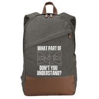 What Part Don't You Understand - Basketball Coach Cotton Canvas Backpack
