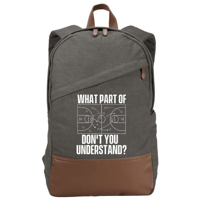 What Part Don't You Understand - Basketball Coach Cotton Canvas Backpack