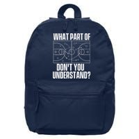 What Part Don't You Understand - Basketball Coach 16 in Basic Backpack