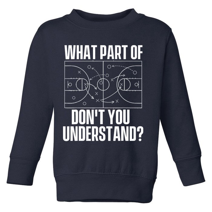 What Part Don't You Understand - Basketball Coach Toddler Sweatshirt