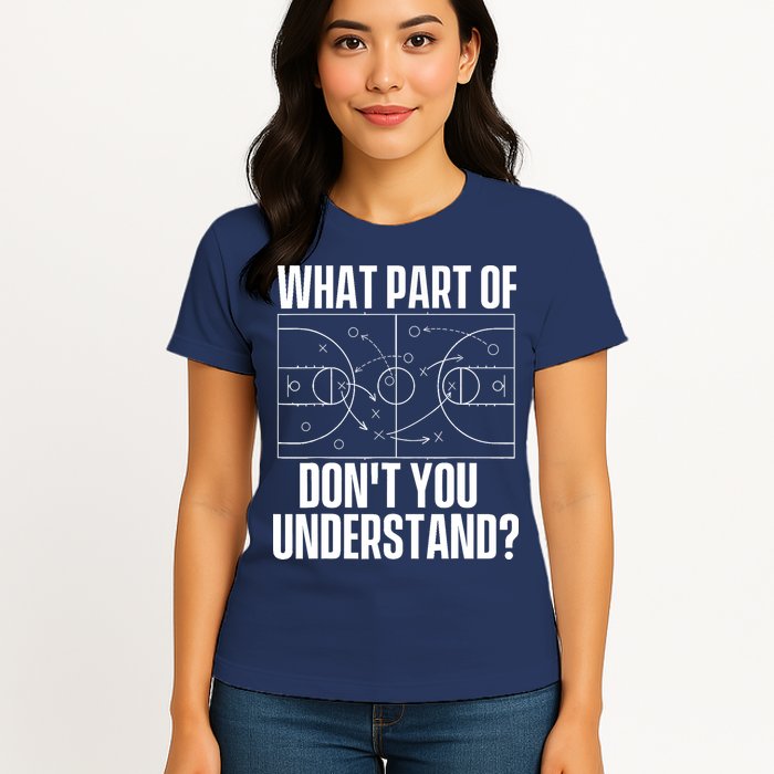 What Part Don't You Understand - Basketball Coach Womens T-Shirt