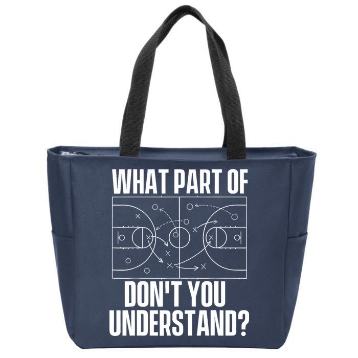 What Part Don't You Understand - Basketball Coach Zip Tote Bag