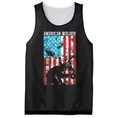 Welding Patriotic Distressed USA American Flag Welder Mesh Reversible Basketball Jersey Tank