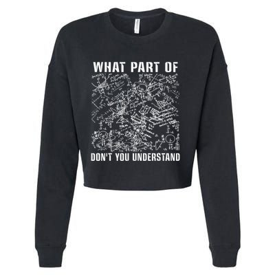 What Part Don't You Understand Funny Engineer Mathematician Meaningful Gift Cropped Pullover Crew