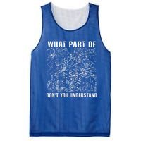 What Part Don't You Understand Funny Engineer Mathematician Meaningful Gift Mesh Reversible Basketball Jersey Tank