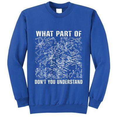 What Part Don't You Understand Funny Engineer Mathematician Meaningful Gift Tall Sweatshirt