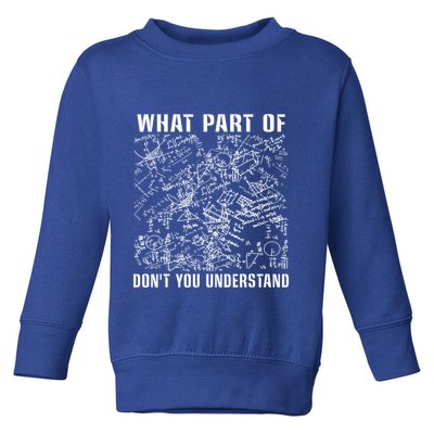 What Part Don't You Understand Funny Engineer Mathematician Meaningful Gift Toddler Sweatshirt