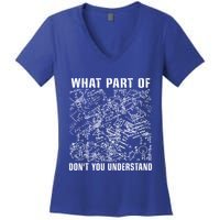 What Part Don't You Understand Funny Engineer Mathematician Meaningful Gift Women's V-Neck T-Shirt