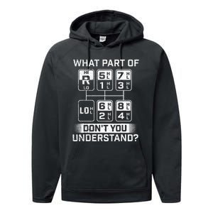 What Part Don't You Understand Trucker Semi Truck Driver Performance Fleece Hoodie