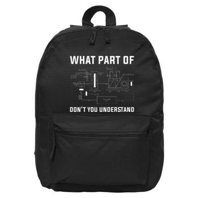 What Part DonT You Understand Ac Tech Funny Hvac Technician 16 in Basic Backpack