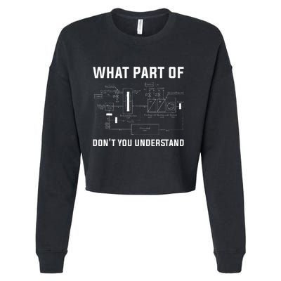 What Part DonT You Understand Ac Tech Funny Hvac Technician Cropped Pullover Crew