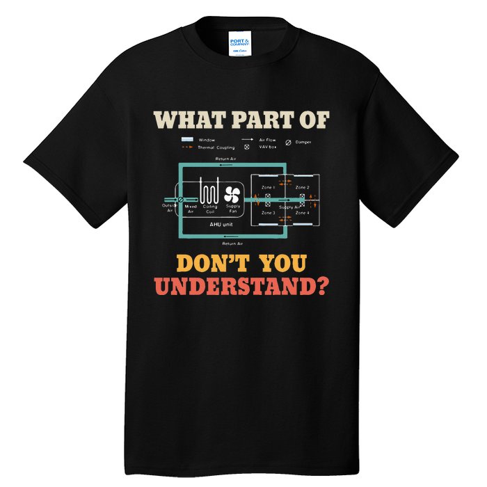 What Part Dont You Understand Funny HVAC Installer Tall T-Shirt