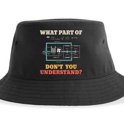 What Part Dont You Understand Funny HVAC Installer Sustainable Bucket Hat