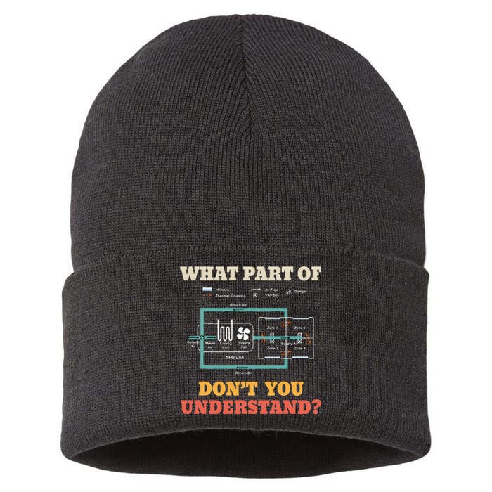 What Part Dont You Understand Funny HVAC Installer Sustainable Knit Beanie