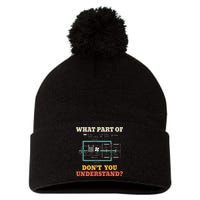 What Part Dont You Understand Funny HVAC Installer Pom Pom 12in Knit Beanie