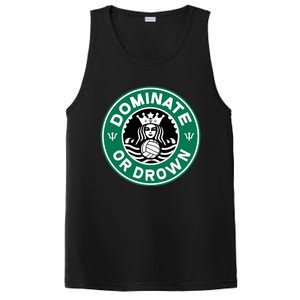 Water Polo Dominate Or Drown Cute Funny Parody Water Sport PosiCharge Competitor Tank