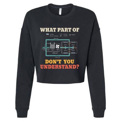 What Part Dont You Understand Funny Hvac Installer Cropped Pullover Crew