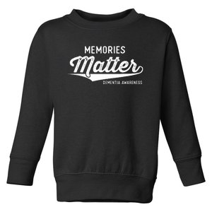 Wear Purple Dementia Awareness Gifts Memories Matter Toddler Sweatshirt