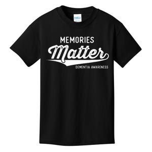 Wear Purple Dementia Awareness Gifts Memories Matter Kids T-Shirt