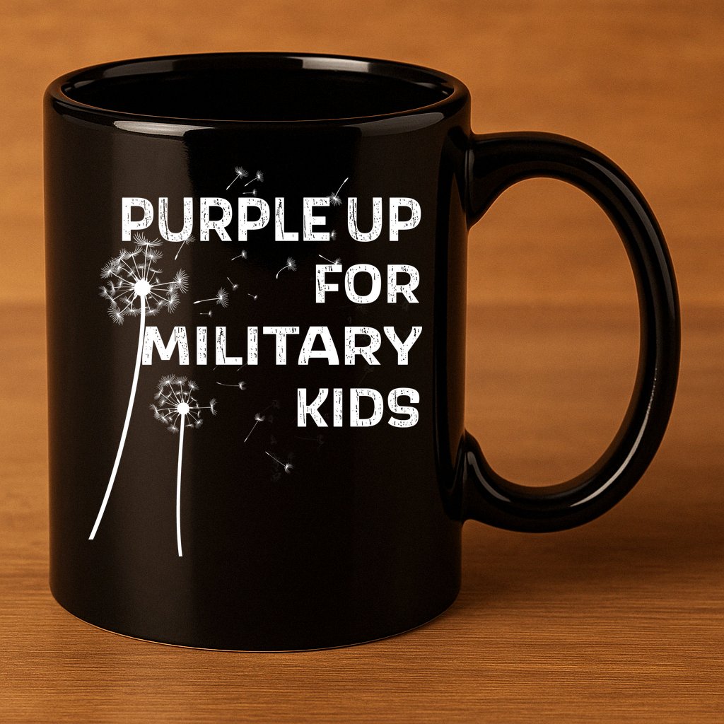 Wear Purple Dandelion Wishes 11oz C Handle Ceramic Mug