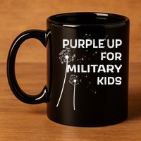 Wear Purple Dandelion Wishes 11oz C Handle Ceramic Mug