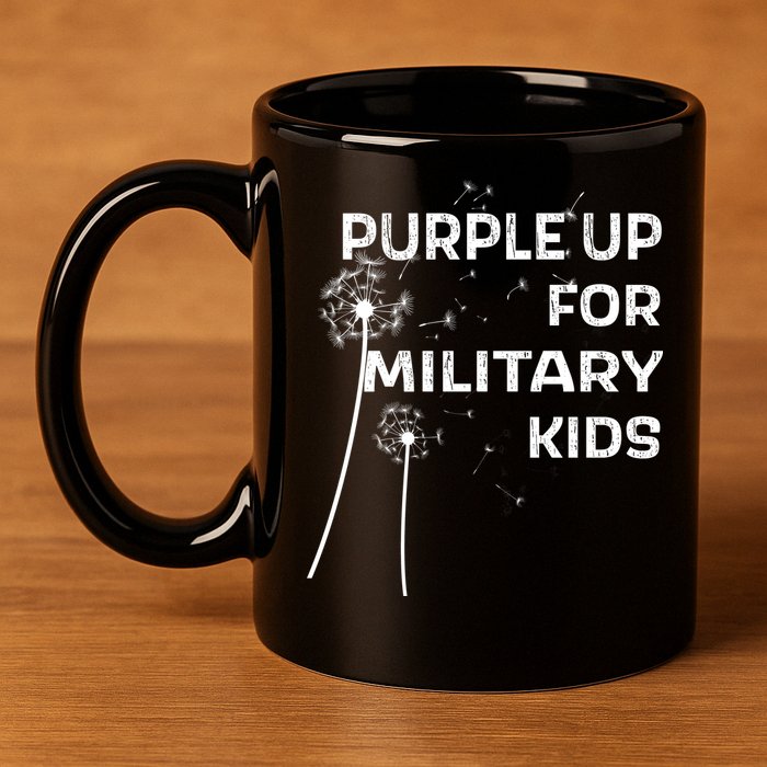 Wear Purple Dandelion Wishes 11oz C Handle Ceramic Mug