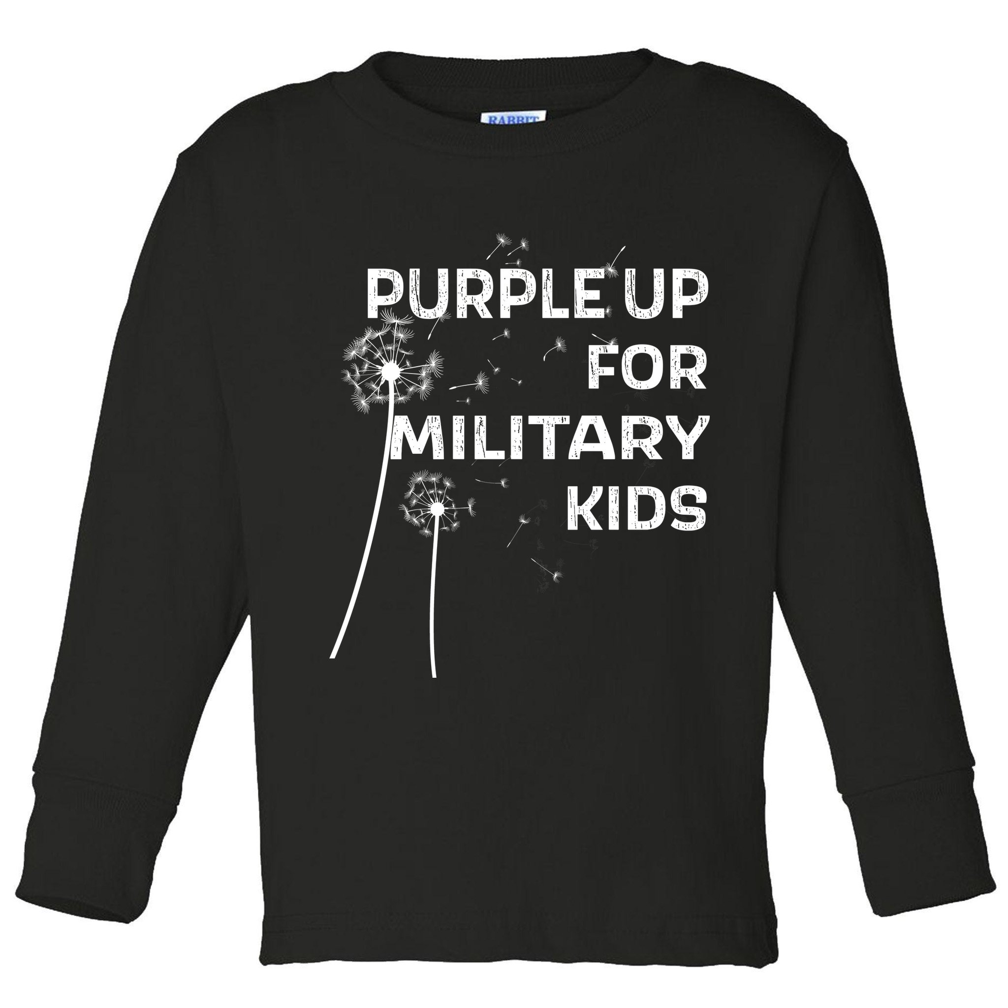 Wear Purple Dandelion Wishes Toddler Long Sleeve Shirt
