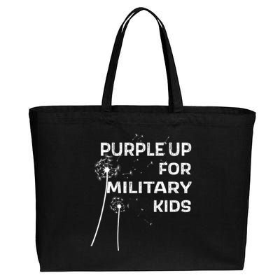 Wear Purple Dandelion Wishes Cotton Canvas Jumbo Tote