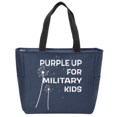 Wear Purple Dandelion Wishes Zip Tote Bag