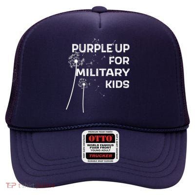 Wear Purple Dandelion Wishes High Crown Mesh Back Trucker Hat