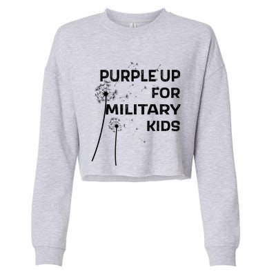 Wear Purple Dandelion Wishes Cropped Pullover Crew