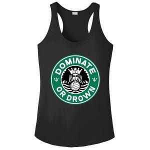 Water Polo Dominate Or Drown Cute Funny Parody Water Sport Ladies PosiCharge Competitor Racerback Tank