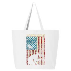 Welding Patriotic Distressed USA American Flag Gift Welder 25L Jumbo Tote