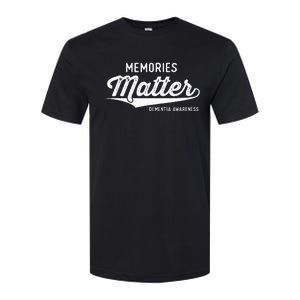 Wear Purple Dementia Awareness Gifts Memories Matter Softstyle CVC T-Shirt