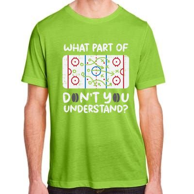 What Part Dont You Understand Ice Hockey Funny Coach Gift Adult ChromaSoft Performance T-Shirt