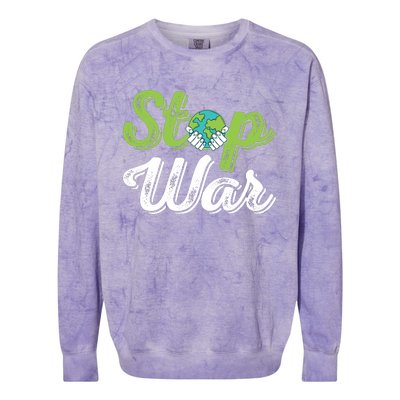 World Peace Day Motif Colorblast Crewneck Sweatshirt