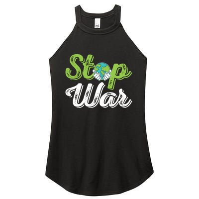 World Peace Day Motif Women’s Perfect Tri Rocker Tank