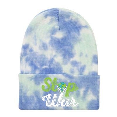 World Peace Day Motif Tie Dye 12in Knit Beanie